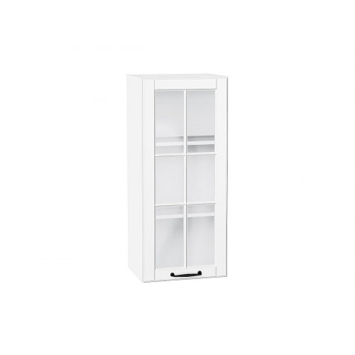 920*400* Шкаф верхний с 1-ой остекленной дверцей Дублин Special White