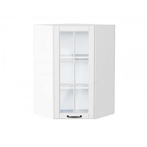 920*600*600 Шкаф верхний угловой остекленный Дублин Special White 920*600*600 Шкаф верхний угловой остекленный Дублин Special White
