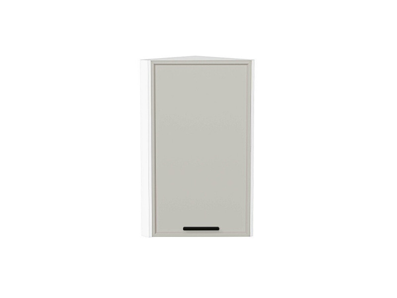716*300* Шкаф верхний торцевой Фрейм Grey Silk / Белый