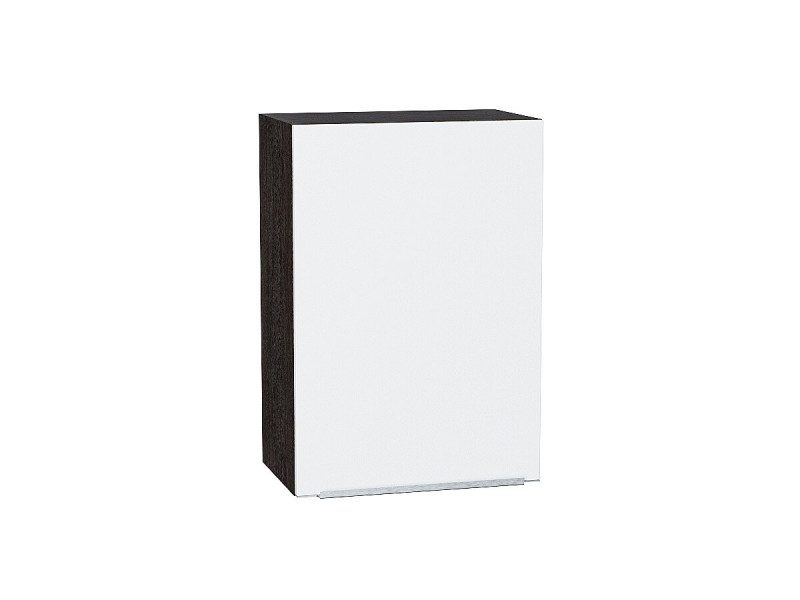 716*500* Шкаф верхний с 1-ой дверцей Фьюжн Silky White Graphite