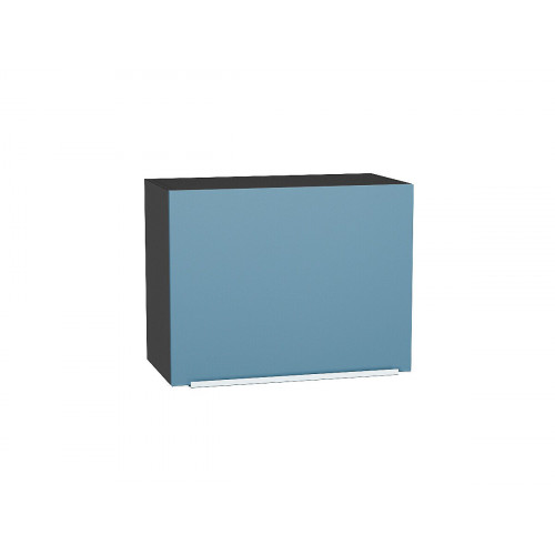 460*600* Шкаф верхний горизонтальный Фьюжн Silky Blue Graphite