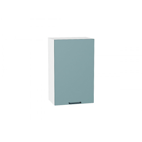716*450* Шкаф верхний с 1-ой дверцей Флэт Grey-green In 2S Белый