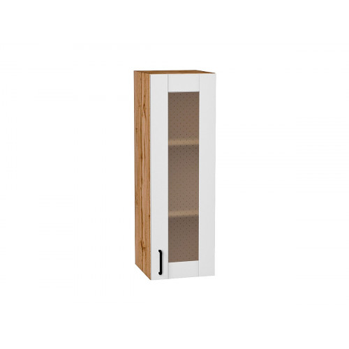 920*300*Шкаф верхний с 1-ой остекленной дверцей Лофт Super White/Дуб Вотан 920*300*Шкаф верхний с 1-ой остекленной дверцей Лофт Super White/Дуб Вотан