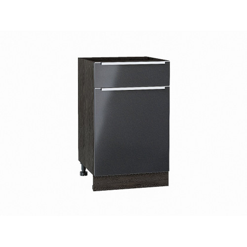 816*500* Шкаф нижний с 1-ой дверцей и ящиком Фьюжн Anthracite Graphite