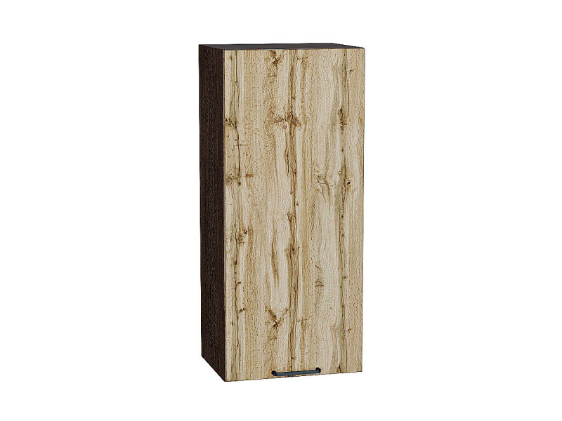 920*400* Шкаф верхний с 1-ой дверцей Флэт Wotan Oak 2S Graphite