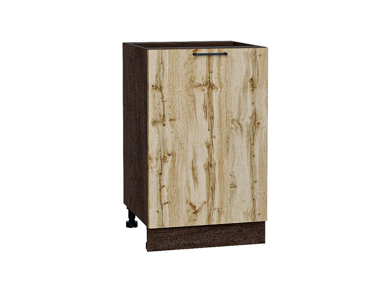 816*500* Шкаф нижний с 1-ой дверцей Флэт Wotan Oak 2S Graphite