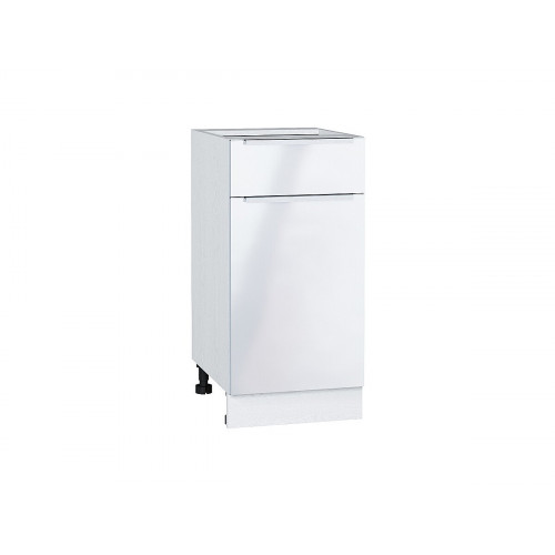 816*400* Шкаф нижний с 1-ой дверцей и ящиком Фьюжн Angel Белый