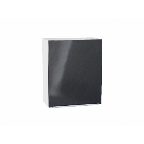 716*600* Шкаф верхний с 1-ой дверцей Фьюжн Anthracite Белый