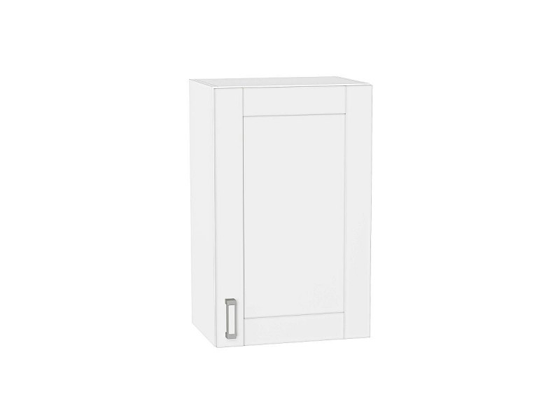 Кухня 716*450*Шкаф верхний с 1-ой дверцей Лофт White Silk/Белый