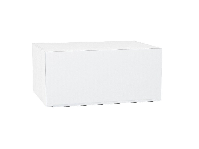 358*800* Шкаф верхний горизонтальный глубокий Фьюжн Silky White Белый