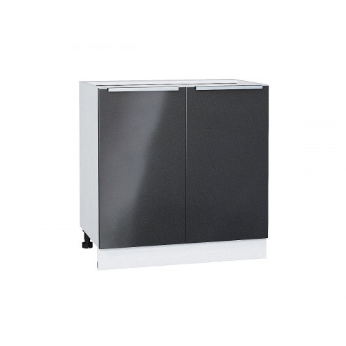 816*800* Шкаф нижний с 2-мя дверцами Фьюжн Anthracite Белый