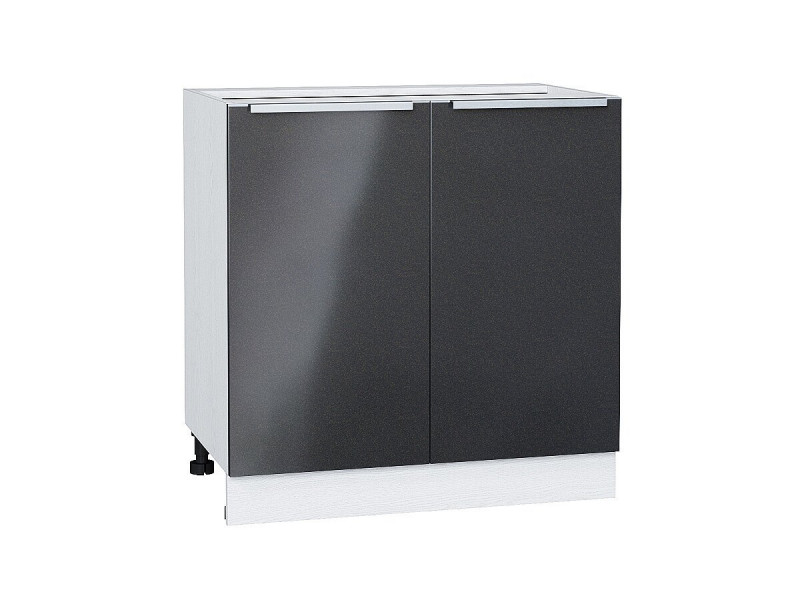 816*800* Шкаф нижний с 2-мя дверцами Фьюжн Anthracite Белый
