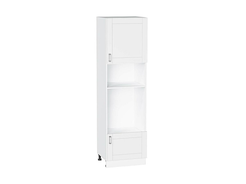 Кухня 2132*600*Шкаф пенал с 1-ой дверцей и ящиком под технику Лофт White Silk/Белый