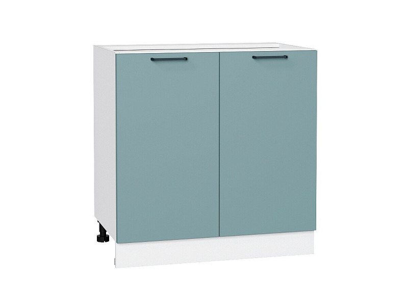 816*800* Шкаф нижний с 2-мя дверцами Флэт Grey-green In 2S Белый