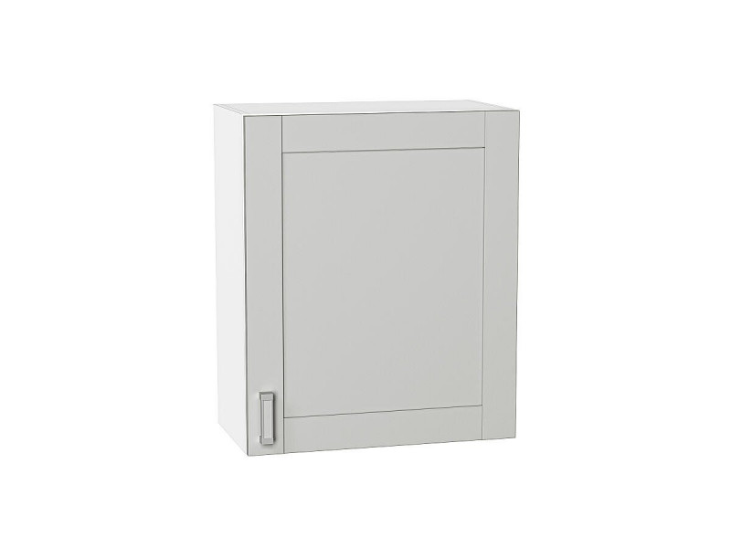Кухня 716*600*Шкаф верхний с 1-ой дверцей Лофт Grey Silk/Белый