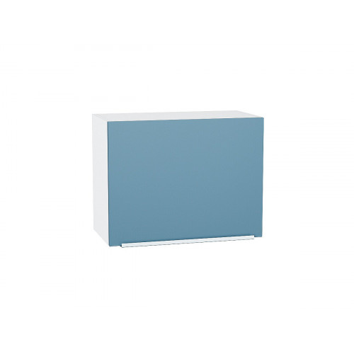 460*600* Шкаф верхний горизонтальный Фьюжн Silky Blue Белый