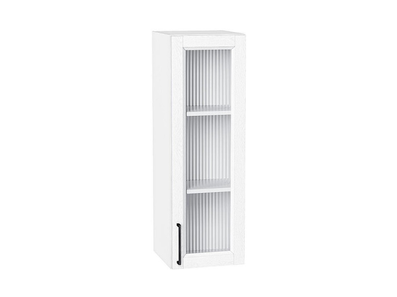 920*300*Шкаф верхний с 1-ой остекленной дверцей Сканди White Silkwood/Белый