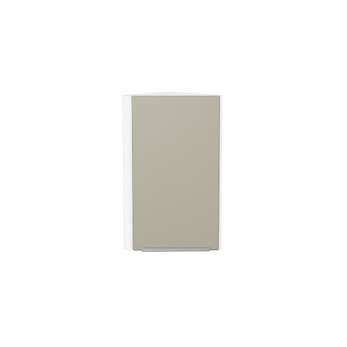 716*300*306 Шкаф верхний торцевой Фьюжн Silky Grey Белый