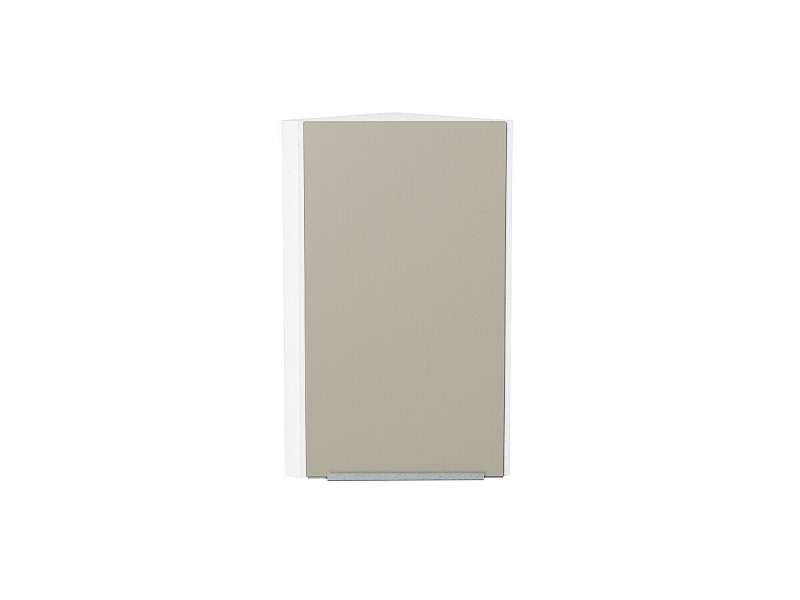 716*300*306 Шкаф верхний торцевой Фьюжн Silky Grey Белый