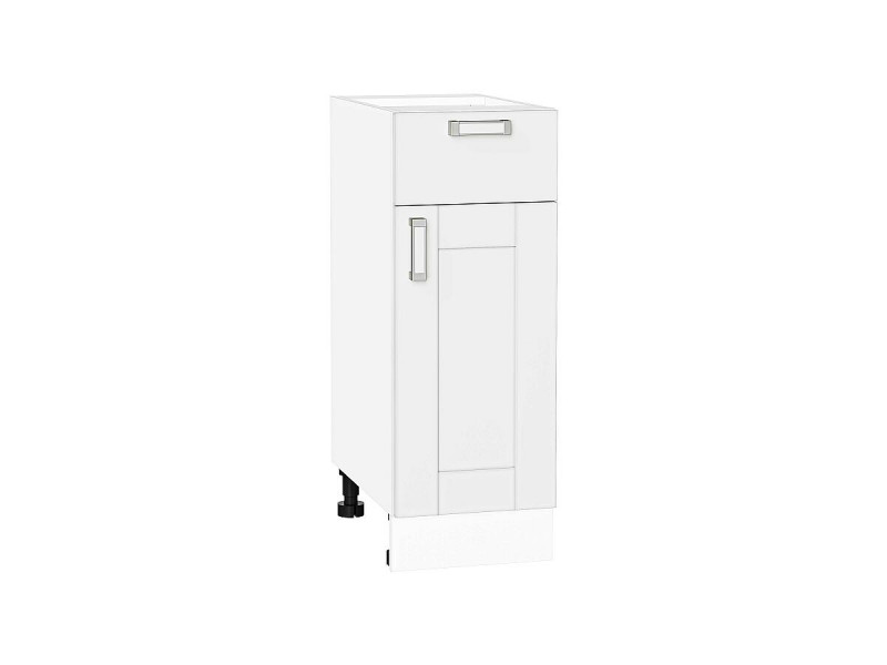Кухня 816*300*Шкаф нижний с 1-ой дверцей и ящиком Лофт White Silk/Белый